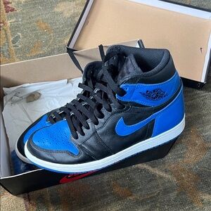 Nike Air Jordan 1 High Black Blue Sneakers